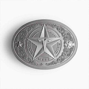 Tesla Men's Giga Texas Metal Belt Buckle DON'T MESS WITH TEXAS